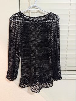 Knit cover up black