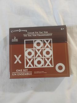 Classic Games Clear Tic Tac Toe Set