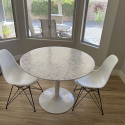 Kitchen dinette set with two chairs