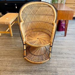 Vintage Peacock Boho Chair