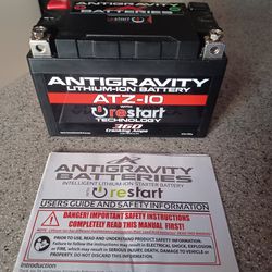 Brand new antigravity lithium-ion battery ATZ-10 with restart technology 360 amps.