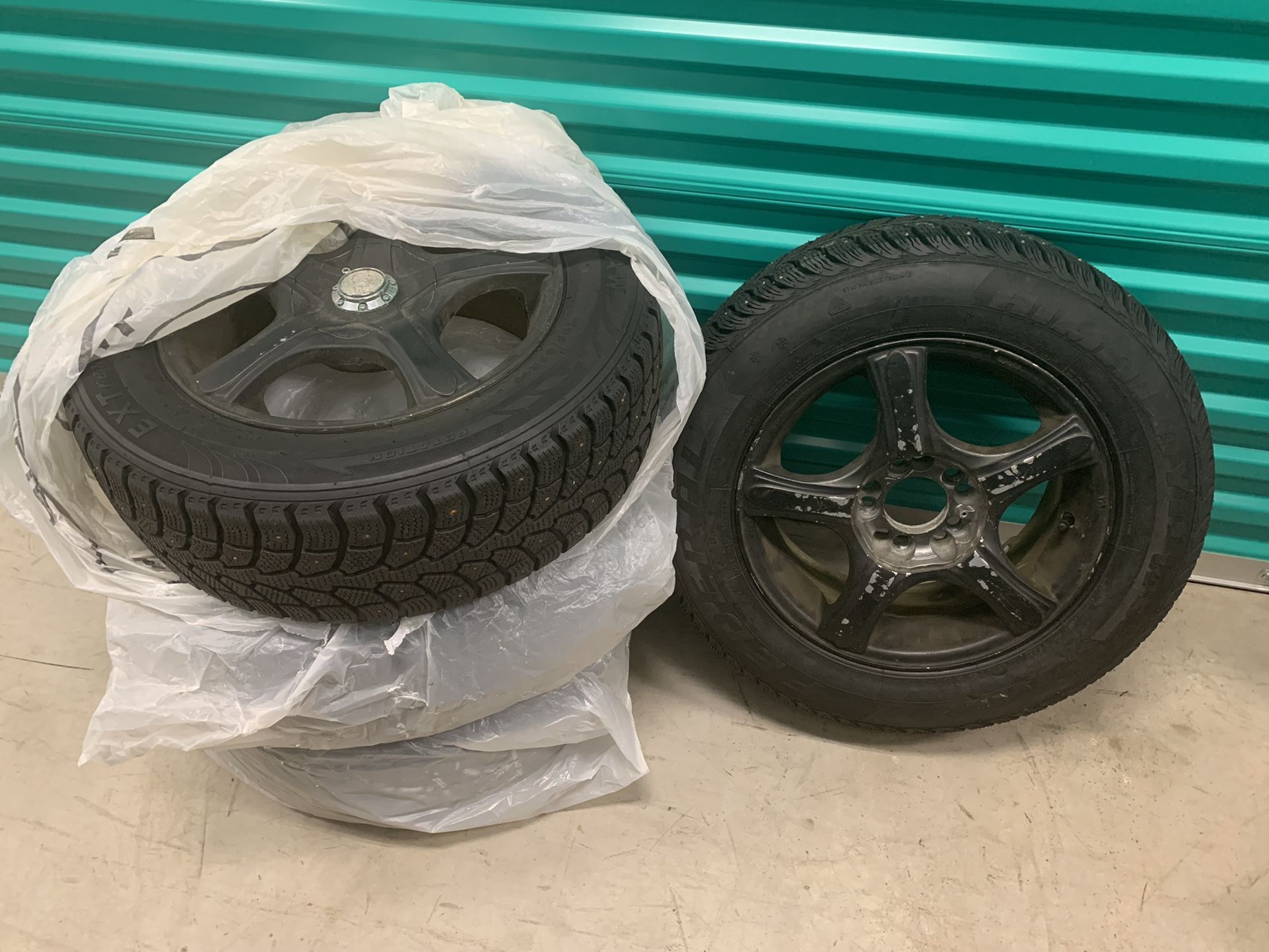 Winter Studded Tires On 15” Rims