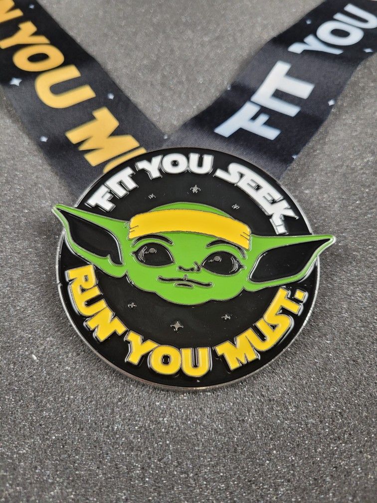 "Fit You Seek Run You Must" Yoda/Grogu Fitness Medal Award