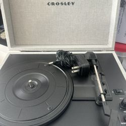 Crosley CR8017B-GY 3 Speed Voyager Portable Record Player Turntable - Gray