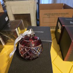 Waterford Crystal 2018 Ruby Ball Christmas Ornament