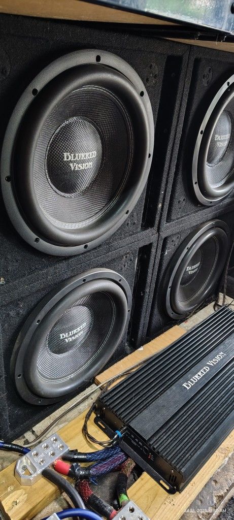 Blurred Vision Audio 4 12s and 5000 watt amplifier