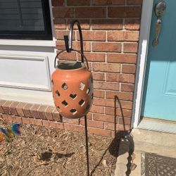 Like New Garden / Patio Decor… Pottery Lantern 