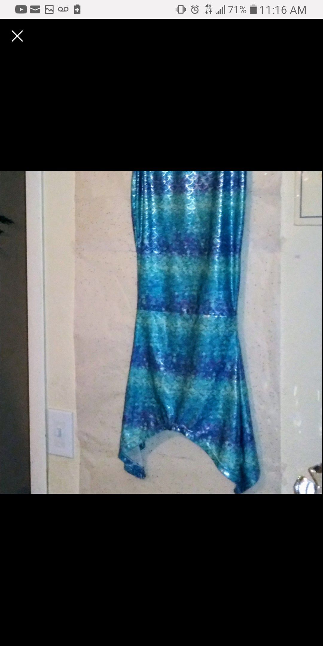 Justice Mermaid tail Swim Cover-up