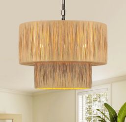 Karjearl Raffia Pendant Light