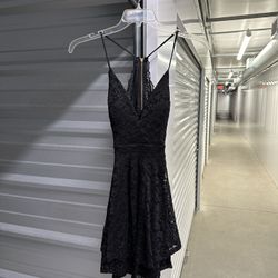 Emerald Sundae Lace Mini Dress Black Size (XS) Extra Small