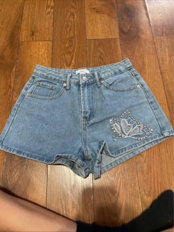 Forever 21 Denim Shorts with Rhinestone Detail