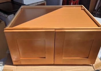 Wood Wall Cabinet with Double Doors