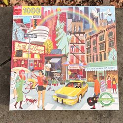 Eeboo  NEW YORK CITY LIFE  COMPLETE Jigsaw Puzzle 1000 Pieces - New