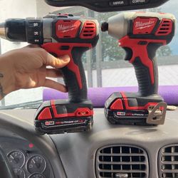 Milwaukee M18 Drill & Impact Driver Set - $100 Firm