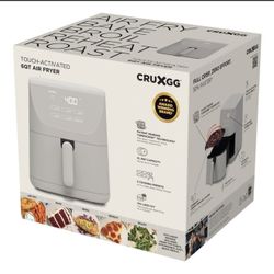 CRUXGG AIR FRYER  6. QT  GRAY 