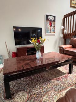Solid Italian wooden coffee table for sale