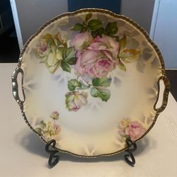 ANTIQUE ROYAL RUDOLSTADT PRUSSIA HAND PAINTED PLATE