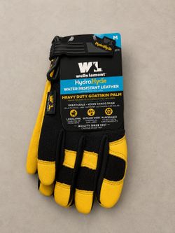 NEW Wells Lamont HydraHyde Water-Resistant Work Gloves – Medium