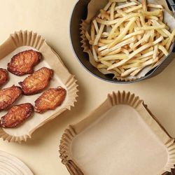 200PCS Paper Air Fryer Liners, Parchment Paper For Baking, Non-Stick Steamer Mat For Cooking