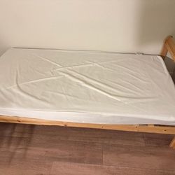 Ikea twin bed with mattress 