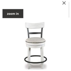 ✨️ #6524 Valebeck Counter Height Upholstered Swivel Bar Stool with Contoured Back 