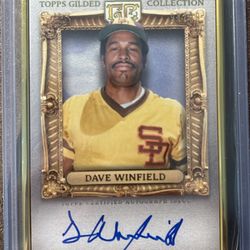 2024 topps gilded gold frame auto /99 Dave Winfield