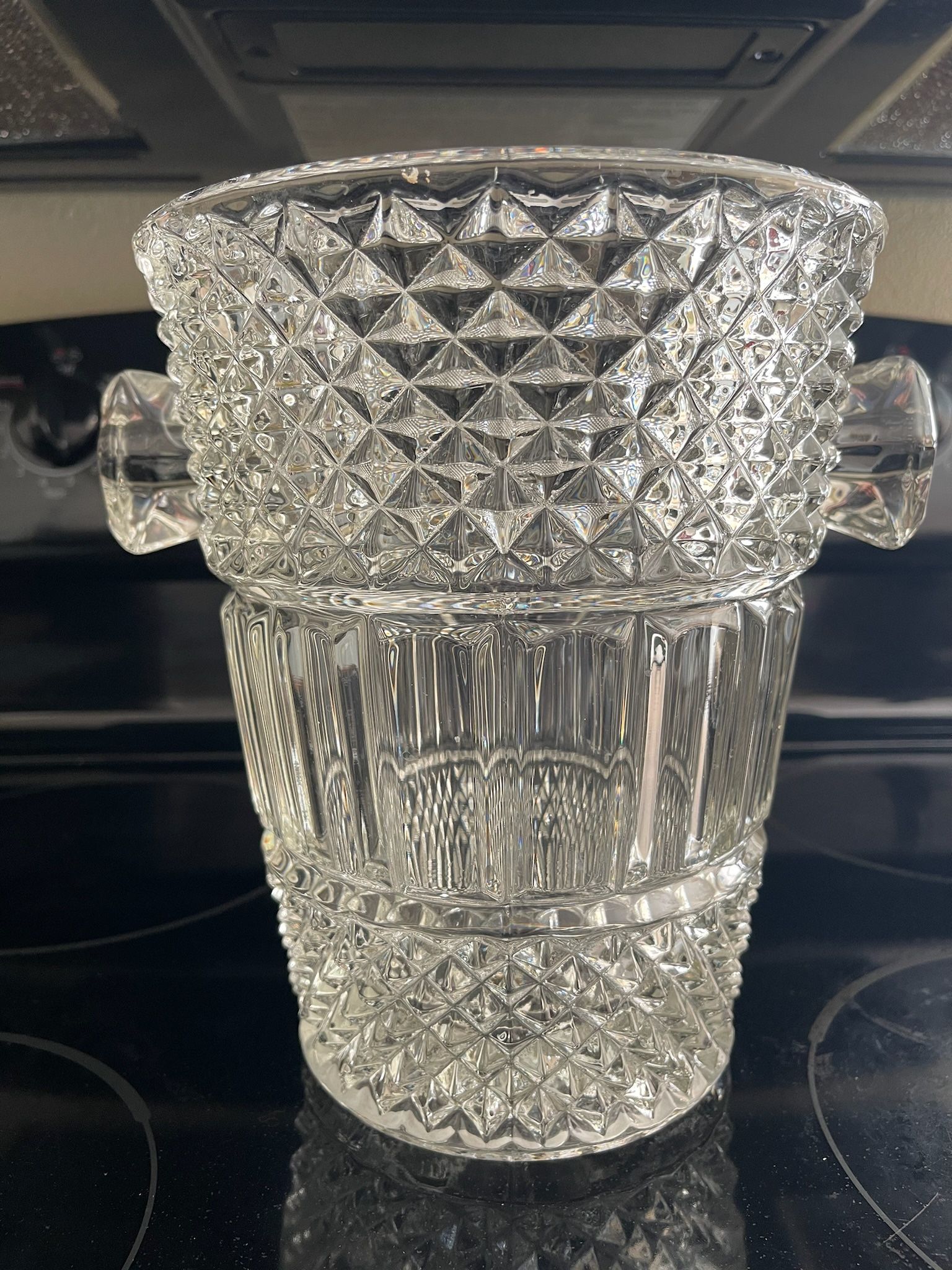 French Crystal Ice Bucket Champagne Cooler
