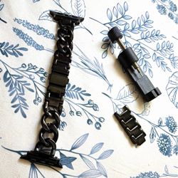 Black Stainless Steel Chain Link Apple Watch Band