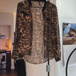 Sheer Leopard Cardigan  