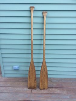 Vintage Wooden Canoe Paddles