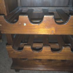 Solid Wood Wine Cabinet