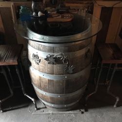 Wine Barrel Table
