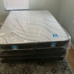 New Mattress, Boxprings, & Metal Frame. All Sizes Available. Excellent Quality Low Prices. Twin At $99. Hablamos Espanol.