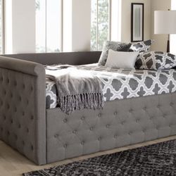 Anani Gray Full Size Upholstered Daybed 
