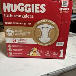 Huggies Size 1 Brand new Box 204ct