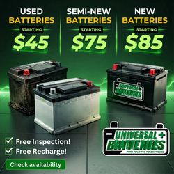 We sell used Batteries starting $45