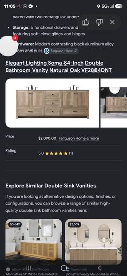 Elegant Lighting Soma 84-Inch Double Bathroom Vanity