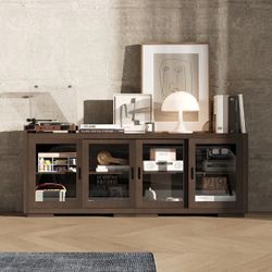 Bookcase Bookshelf Freestanding Display Storage Shelves Cube Shelf - Brown