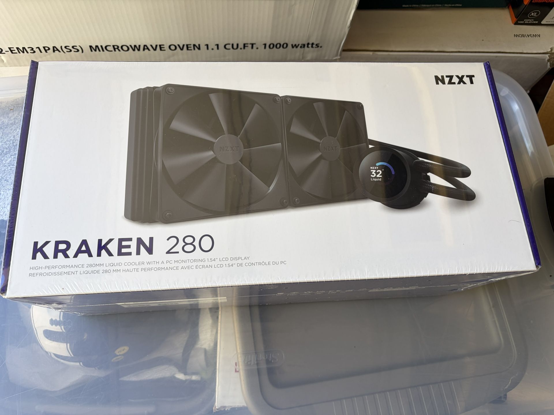 NZXT Kraken 280mm AIO CPU Liquid Cooler With LCD Display
