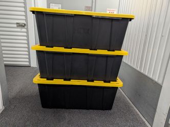 large heavy duty plastic storage bins