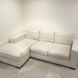 Crate & Barrel Dupe Modern Cream White Sofa