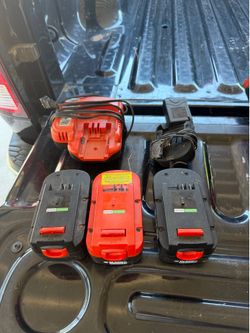 Black and Decker tools and batteries