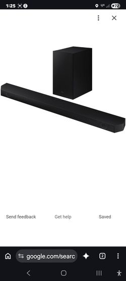 Samsung sound bar and subwoofer
