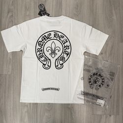 White “Rhinestone Horseshoe” CH T-Shirt