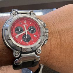 Oakley Crankcase Swiss Made Chronograph Watch – Red Dial – Rare