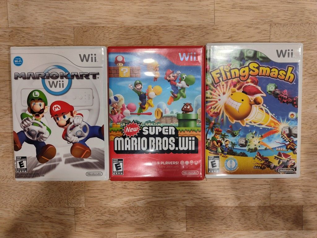 New Super Mario Bros Wii, Mario Kart Wii And FlingSmash