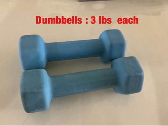 Dumbbells : 3 lbs  each  -  $10
