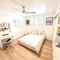 Bed frame with 2 storage boxes IKEA