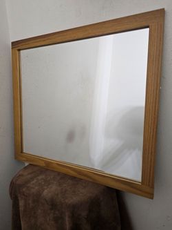 Seasons 26x30 honey oat mirror