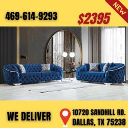 Sofa And Loveseat With Pillows 